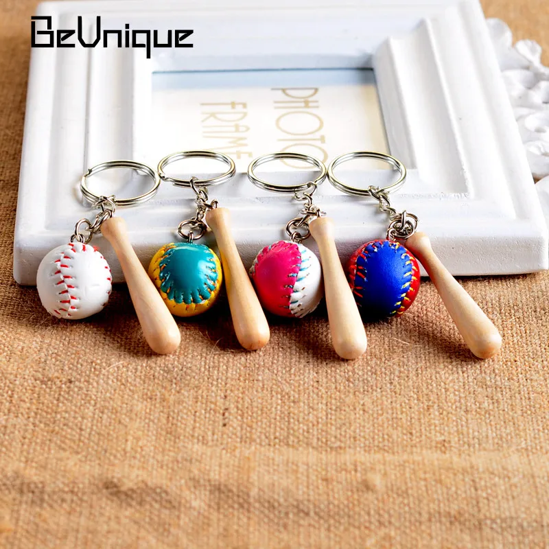 Promotional Baseball Keychains Baseball Sport Fans Keychain Color
