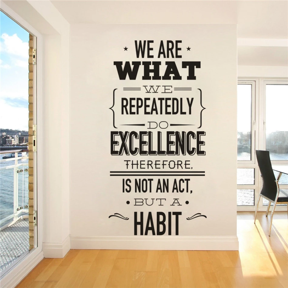 

Removable Office Quote Wall Decal We are What Vinyl Wall Sticker Creation Vinyl Art Office Workers Inspiration Wall Poster AZ125