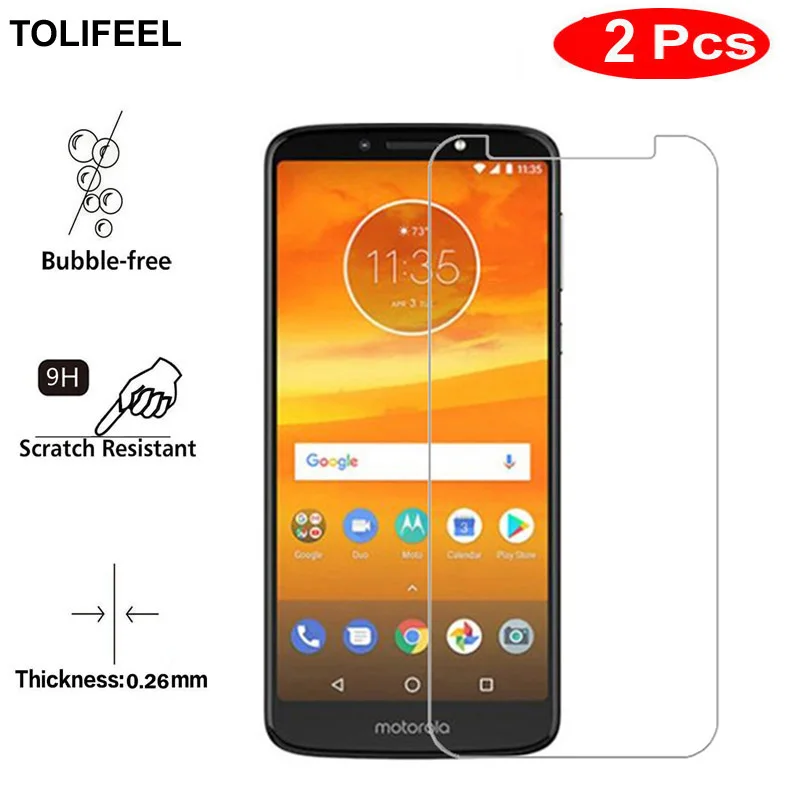 2 шт TOLIFEEL закаленное стекло для Motorola Moto E5 Защитная пленка телефона Plus прозрачное |