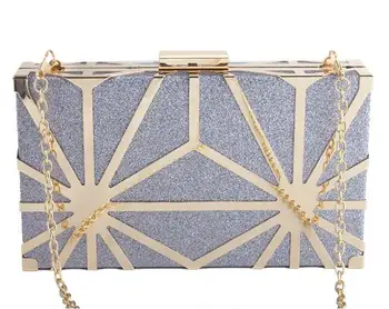 

Gold Acrylic Lattice Design Women Evening Clutches Bags Small Party Minaudiere Handbags Purse Wedding Box Female Bolsas