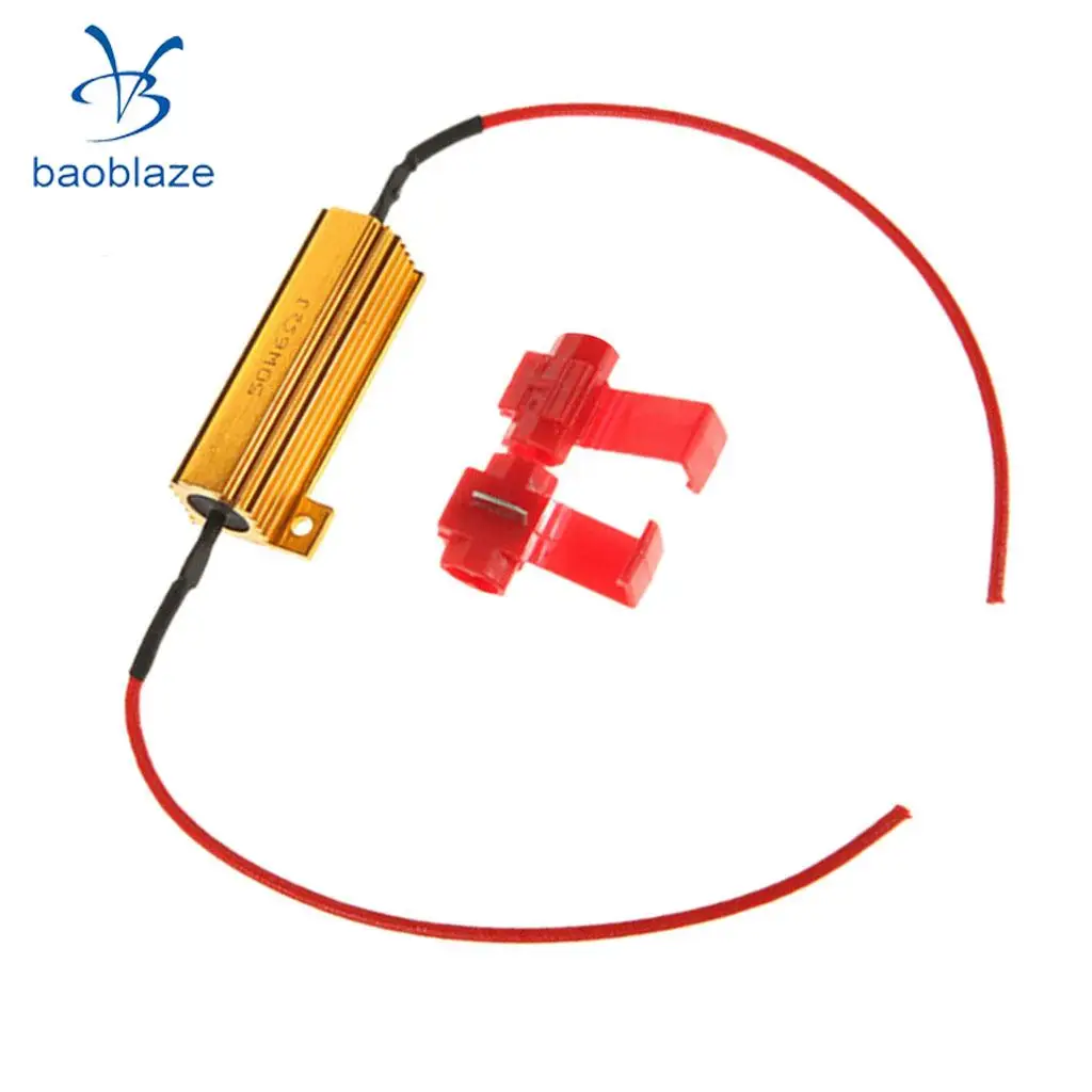 50W 6ohm Load Resistors for Hyper Flash Turn Signal Light Blinker LED Bulb