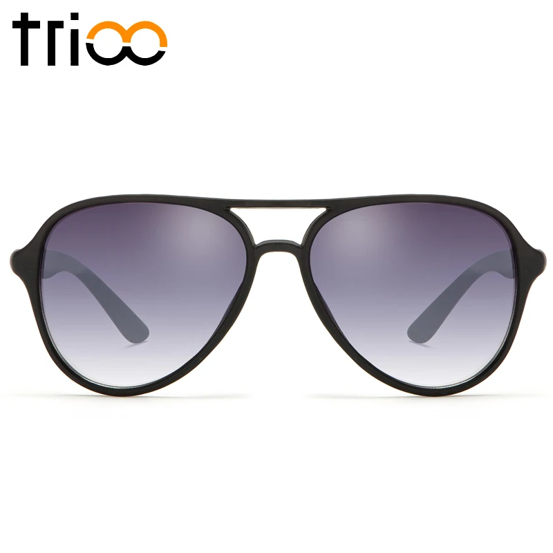 TRIOO Black Oculos Matter Frame Aviator Sunglasses For Men Classic Designer Gafas de sol High Quality