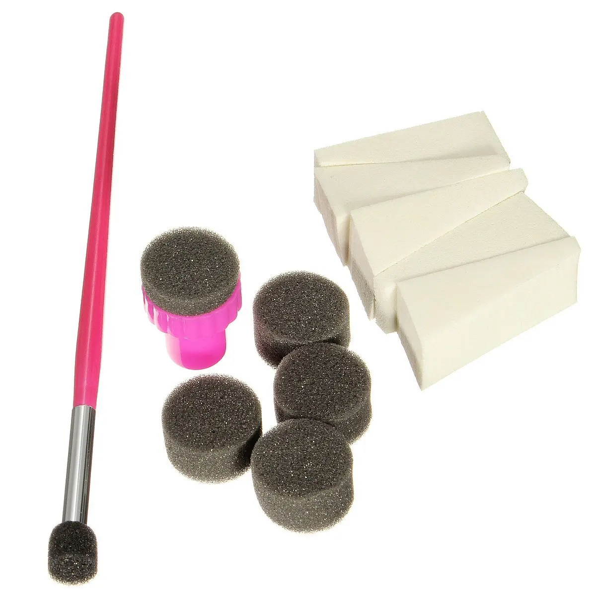 1 set Nail DIY Nail Art Stamping Transfer Sponge Decor Sponge Brushin