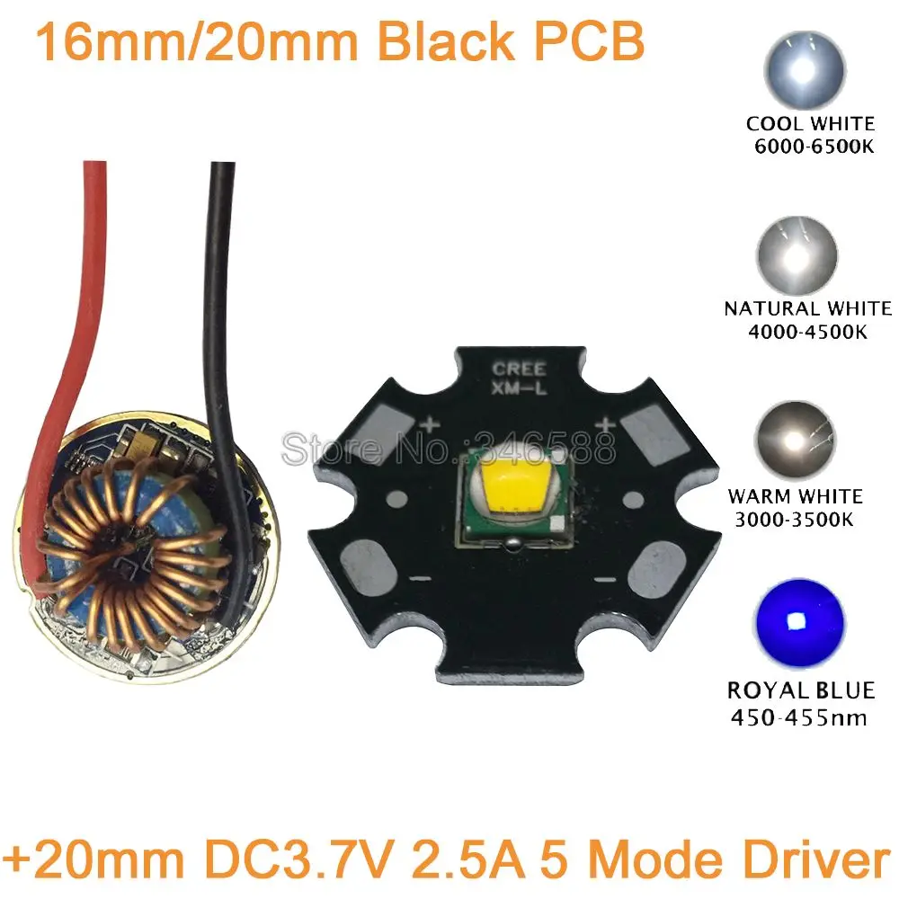 CREE XML XM L T6 10 Вт Холодный белый нейтральный теплый высокомощный светодиодный