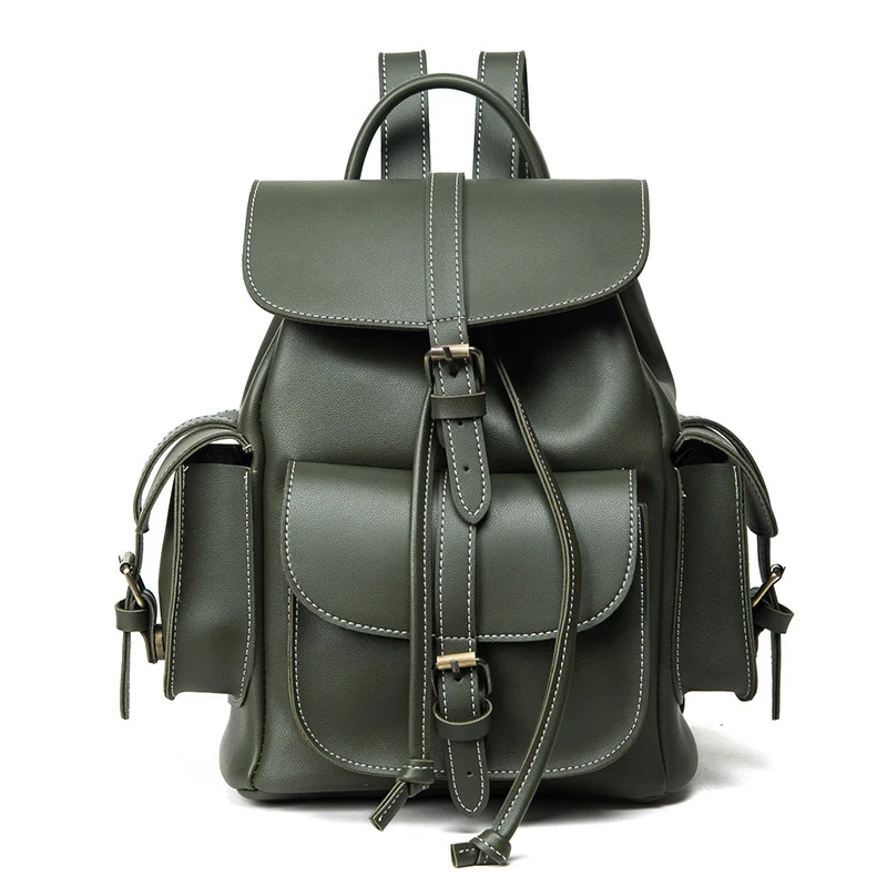 

Women Backpack High Quality PU Leather Mochila Escolar School Bags For Teenagers Girls Leisure Backpacks Candy Color