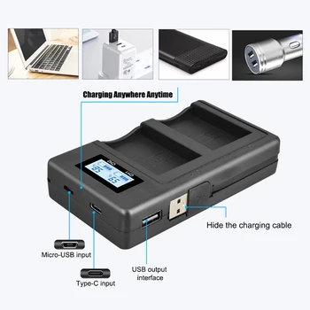 

LP-E12 LCD Dual USB camera Charger FOR Canon LP-E12 LP E12 LPE12 Battery Canon EOS 100D Kiss X7 Rebel SL1 EOS M10 DSLR Cameras