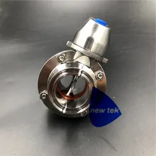 Сверхмощный санитарный " и 1,5"(50,5 мм OD) тройной зажим Дроссельный клапан SS304 сжимающий триггер обрабатывать кремний/EPDM