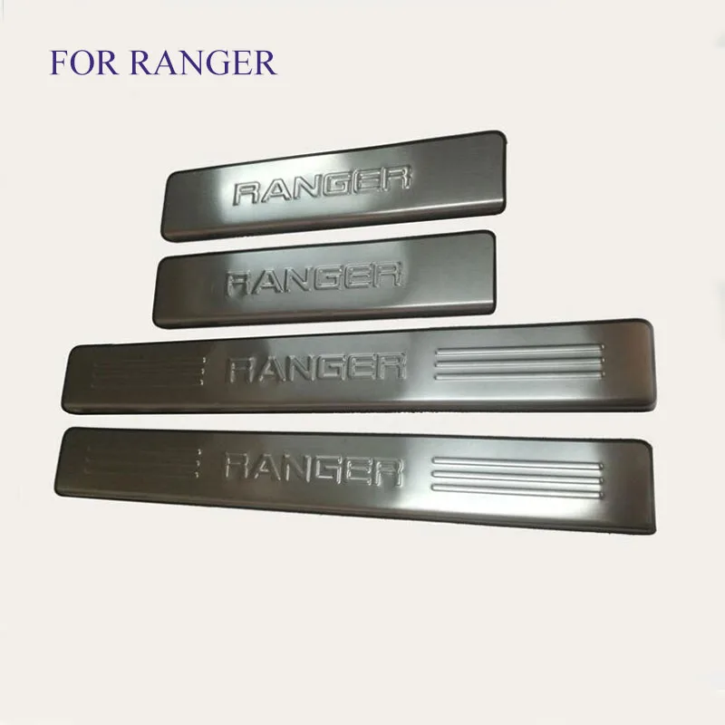 

CITYCAR AUTO Door Sill Scuff Plate Welcome Pedal Stainless Steel FIT for Ford Ranger T6 T7 XLT 2012-2017 Car Styling Accessories