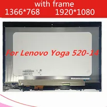 ЖК-экран для ноутбука lenovo Yoga 520-14 520-14ikb 80X8 80YM+ сенсорный дигитайзер в сборе с рамкой