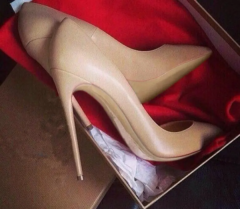 

Brand Red Women Pumps Heeled Shoes Nude Black Pointed Toe Sexy High Heel Shoes Stiletto High Heels Ladies 12 10 8 Cm Big Size 42