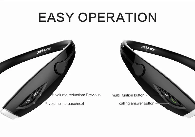 Fone de Ouvido sem Fio Correndo à Prova Fone com Microfone para Telefones Zealot Esporte Bluetooth Dwaterproof Água h1 16 High Quality Eletrônicos
