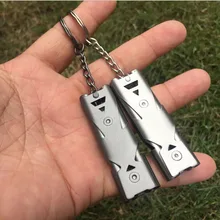 Наружный спасательный свисток из нержавеющей стали с двойной частотой