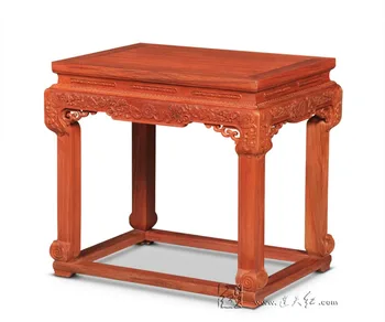 

Padauk Small Tea Table Home Office Living Room coffee Desk Rosewood Console table With Bat Pattern Redwood Solid WOod Furniture