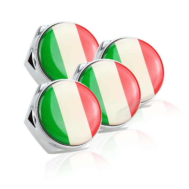 4PCS/Set Band New Italian Flag Car License Plate Bolts Screws with Gasket Universally Fit For Models Metal Alloy Accessories | Автомобили