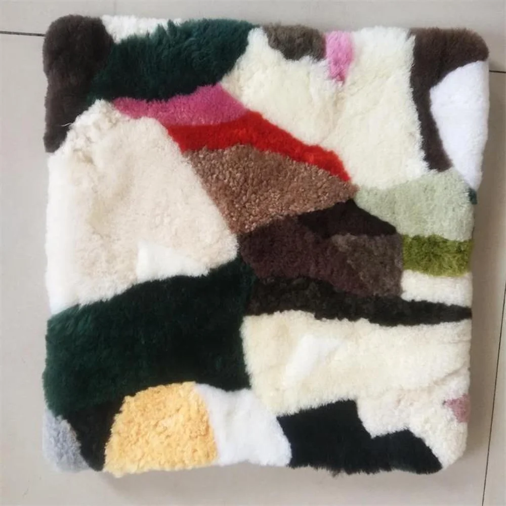 

High Quality Pure Wool Carpet Sofa Chair Cushion Pad Bedside Blanket Doormat Outdoor Prayer Parlor Home Floor Mat Anti-slip Rugs