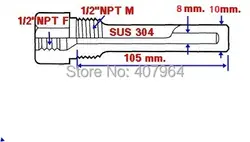 L = 105 140mmstainless Сталь термометр гильзы