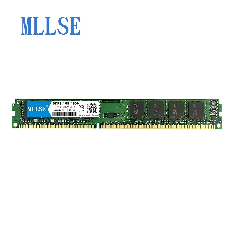 

Mllse PC DIMM Ram DDR3 1GB 1600mhz 1.5V memory For desktop PC3-12800S 240pin non-ECC Computer PC RAM memoria