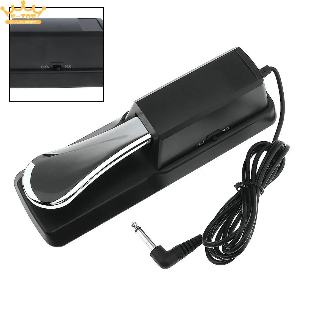 Electronic Organ Piano Universal Keyboard Sustain Pedal Chrome Plated