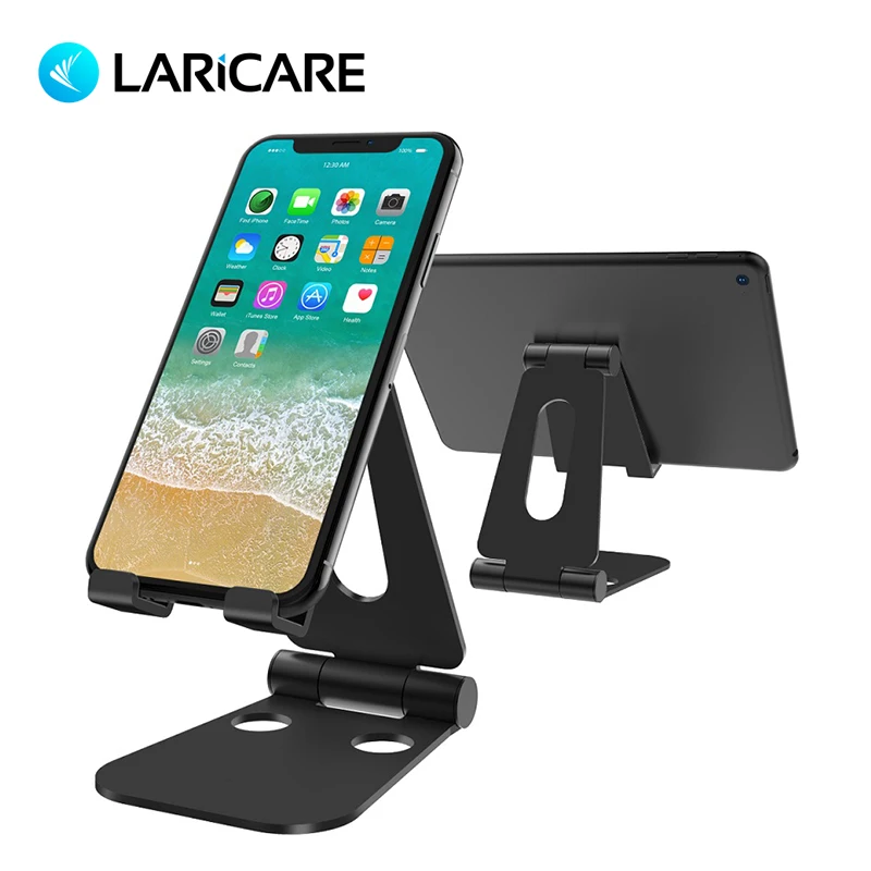  LARICARE Phone Tablet Stand Tablet Phone Stand Stable Aluminium Anti-Slip Fold-able Mobile Holder M