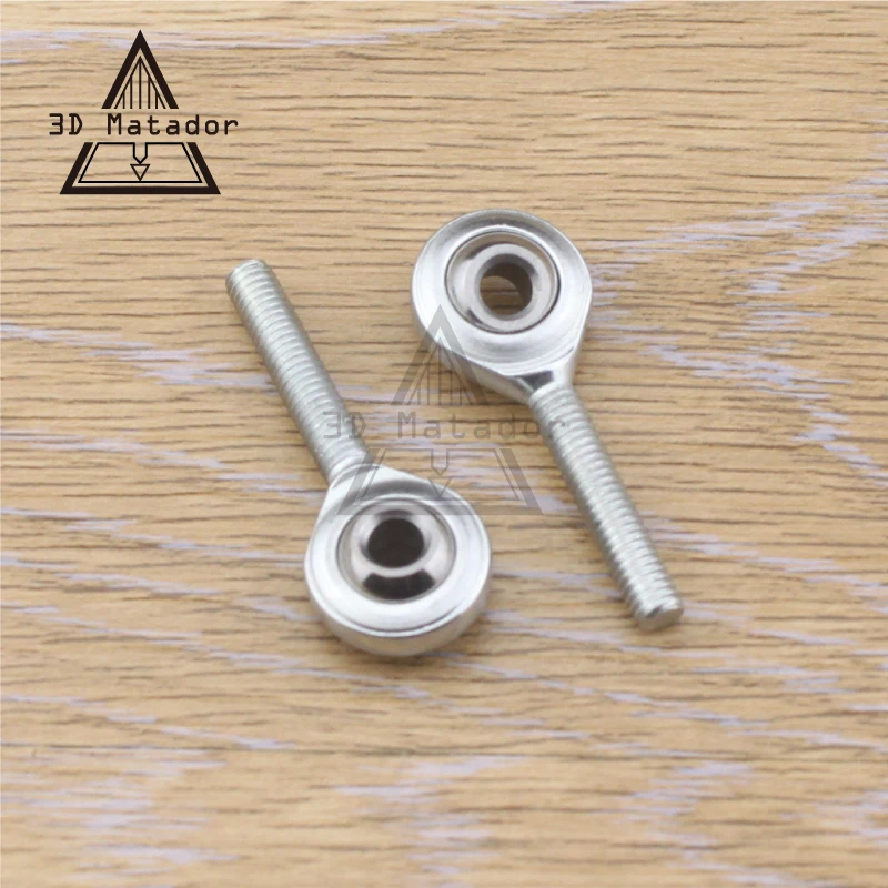 12Pcs Hole 3mm Thread M4 Joint bearing Tie Rod End for Kossel Detal Carbon Rod.