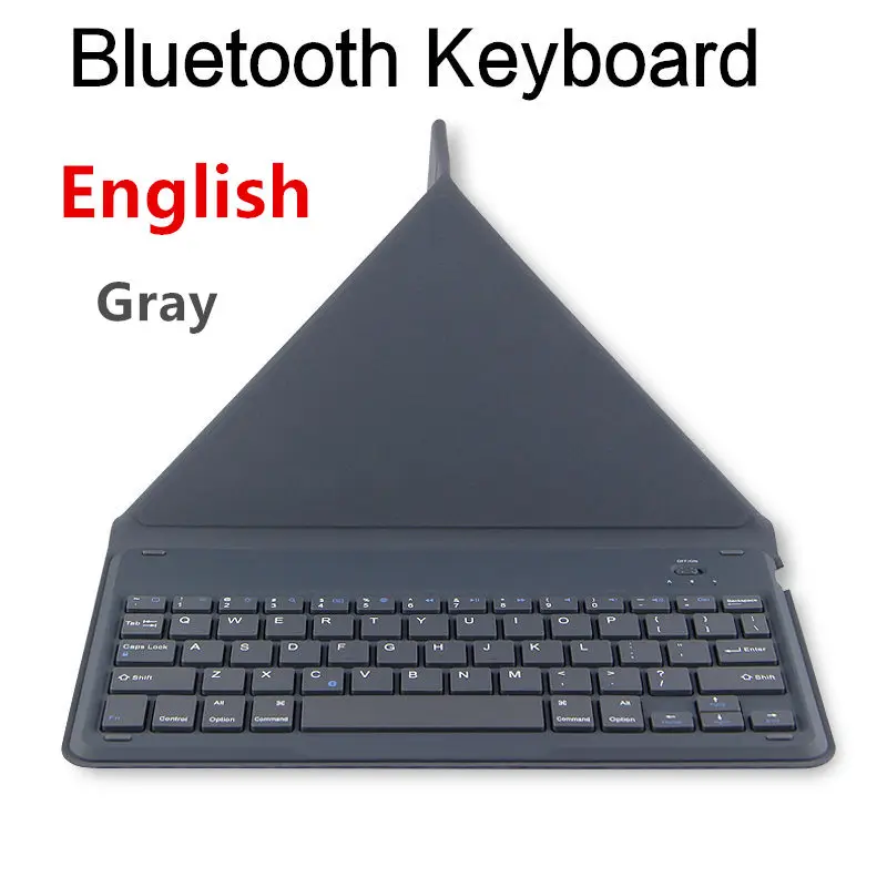 Bluetooth клавиатура для lenovo Tab 4 Tab4 8 10 Plus TB-X704L X304L 8504 8704 F N 10," 8" планшет беспроводной Bluetooth клавиатура чехол - Цвет: gray English