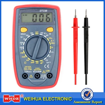 

WHDZ DT33B Backlight Buzzer Portable Mini Digital Multimeter Protection AC DC Ammeter Voltmeter Ohm Meter Data Hold Battery Test