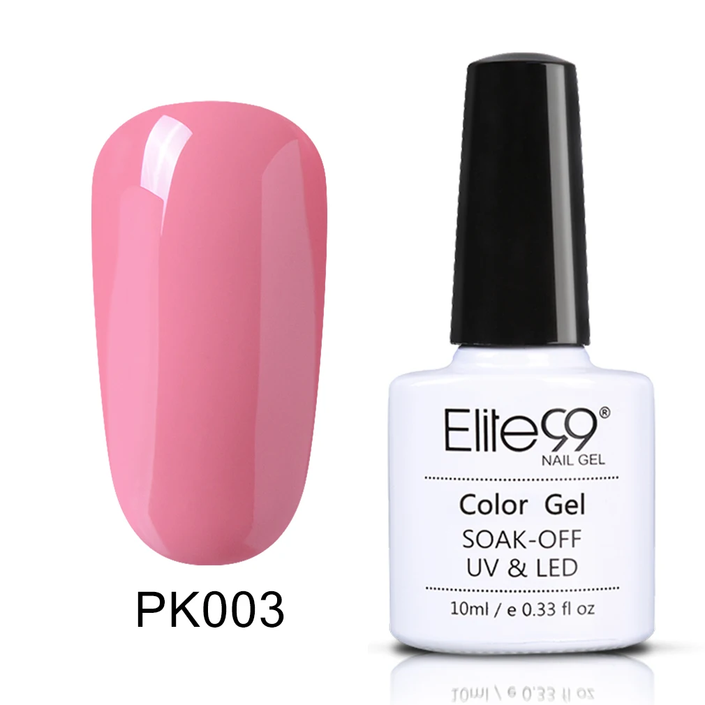 Elite99 уф-гель лак для ногтей 10 мл долгое уф-гель красочные Polishes наир искусство выбрать 1 розовая серия в 12 цветах - Цвет: PK003-10ML