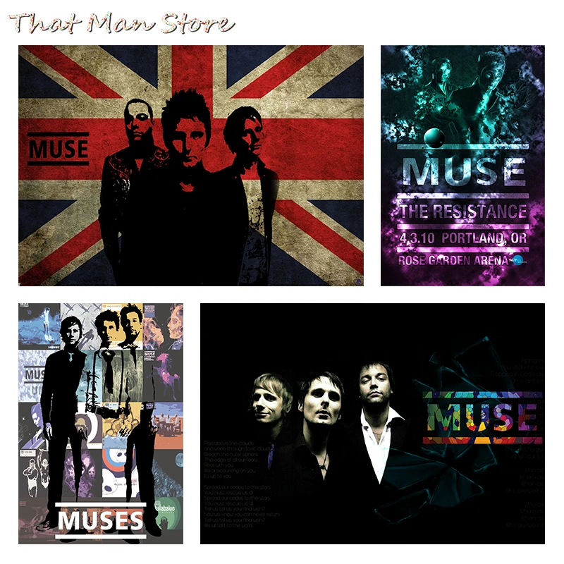 

Muse poster.muse rock music vintage retro poster kraft paper decorative wall sticker 30*21cm