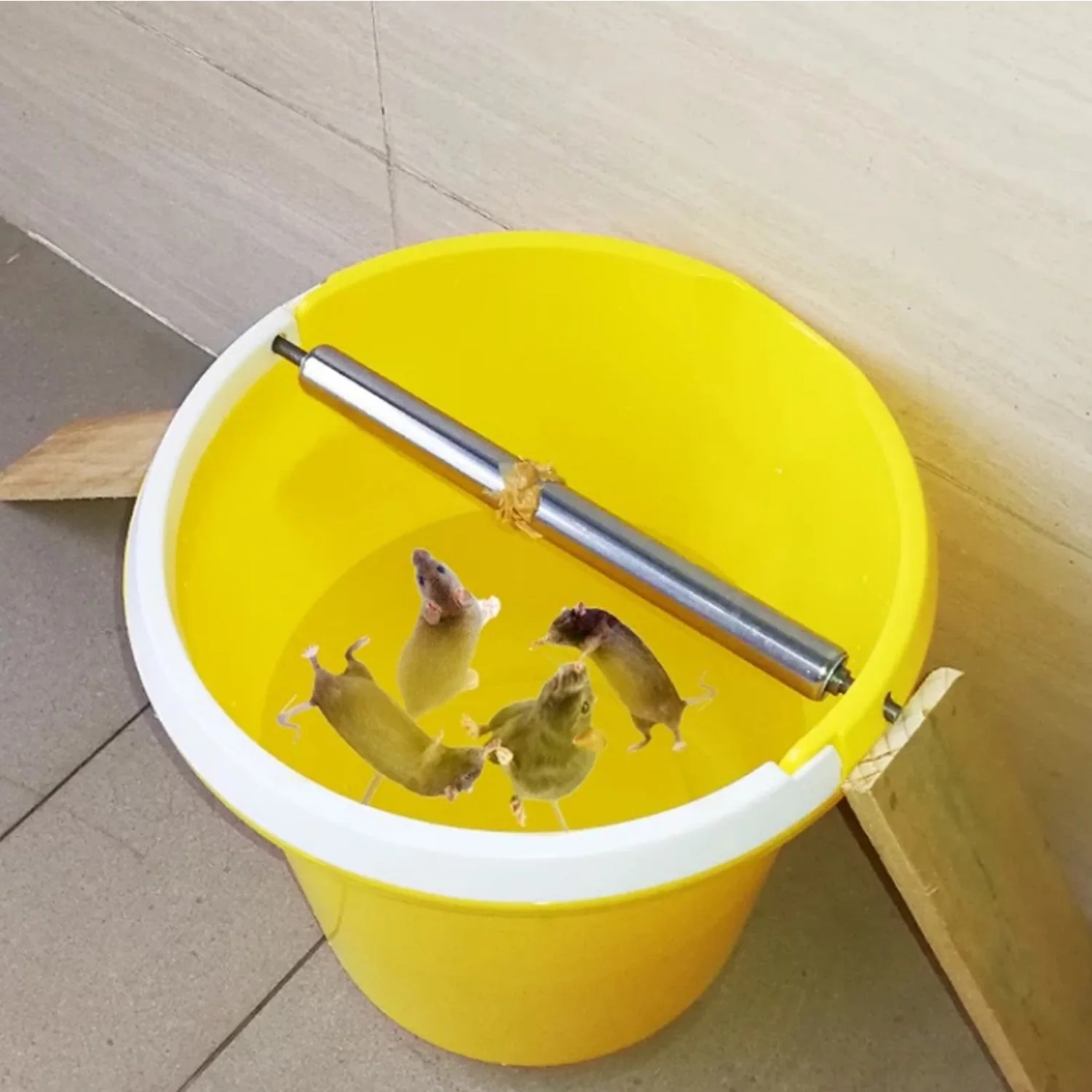 

Behogar Mouse Mice Rat Catcher Traps Stainless Steel Rolling Stick Roller Rodent Capture for Home Workshop Factory Warehouse