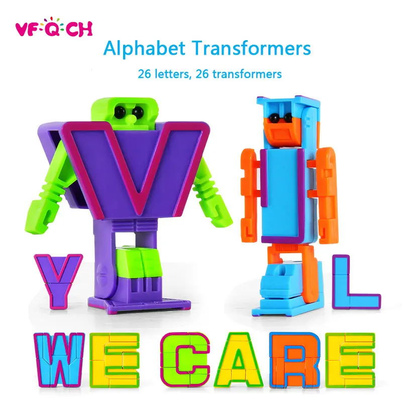 26 Letter Transformation Robots PVC Alphabet Deformation Robotic Doll