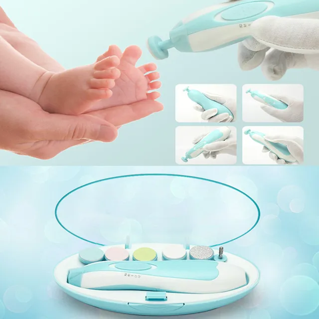 Children Baby Electric Nail Files Manicure Set Safe Nail Clippers for