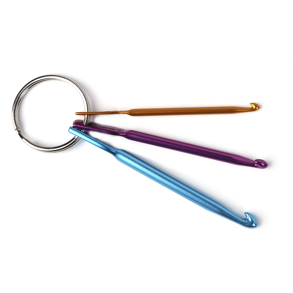 

3pcs DIY Mixed Aluminum Crochet Hook Knit Knitting Needle Weave Yarn Tool Set
