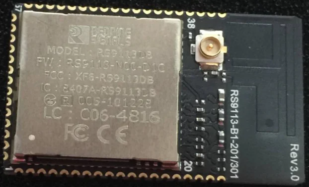 

Wifi Module Wireless RS9113-N00-D1C Bluetooth Zigbee Direct Connection to Internet of Things Video Module Industry Level