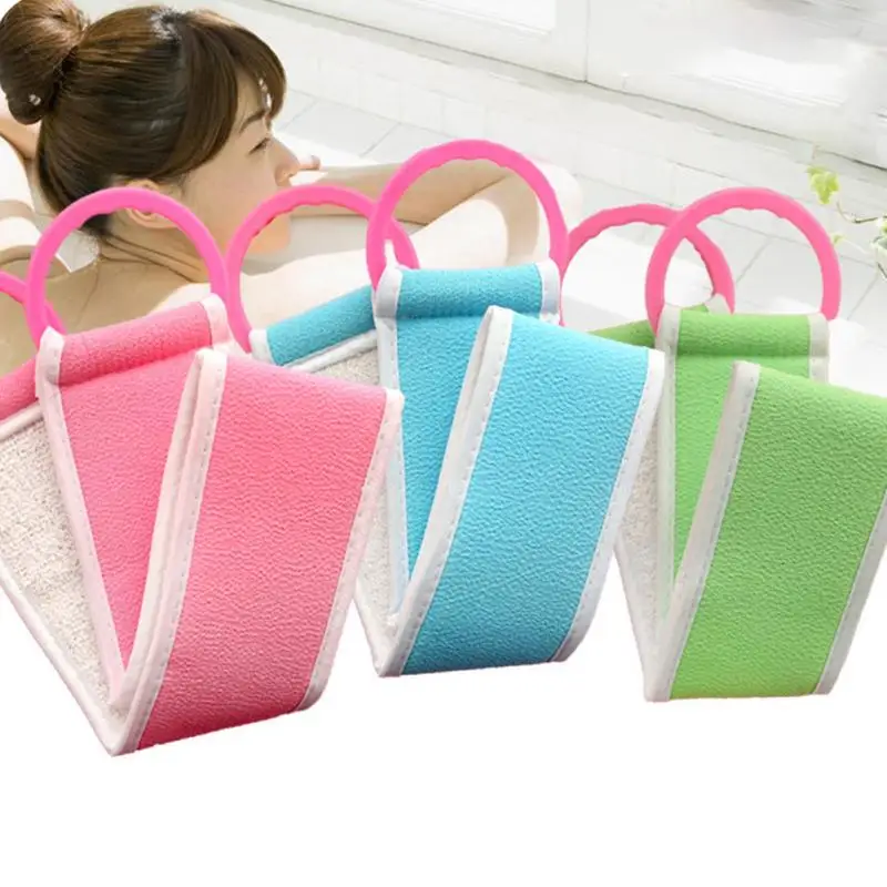 Candy Colors 68*9cm Matte Cotton Long Bath Towel Exfoliating Rub Cloth