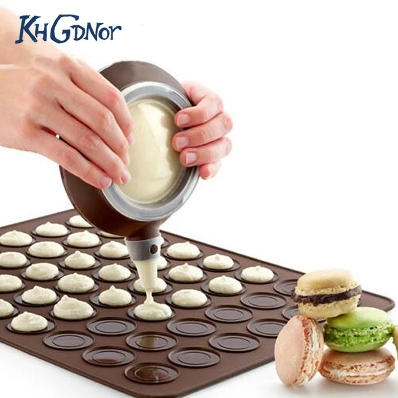 

100% Food Grade 38*28cm 48 Round Macaron Silicone Baking Mat Use for Oven Baking Sheet Mats Cake Bakeware DIY Cake Tools