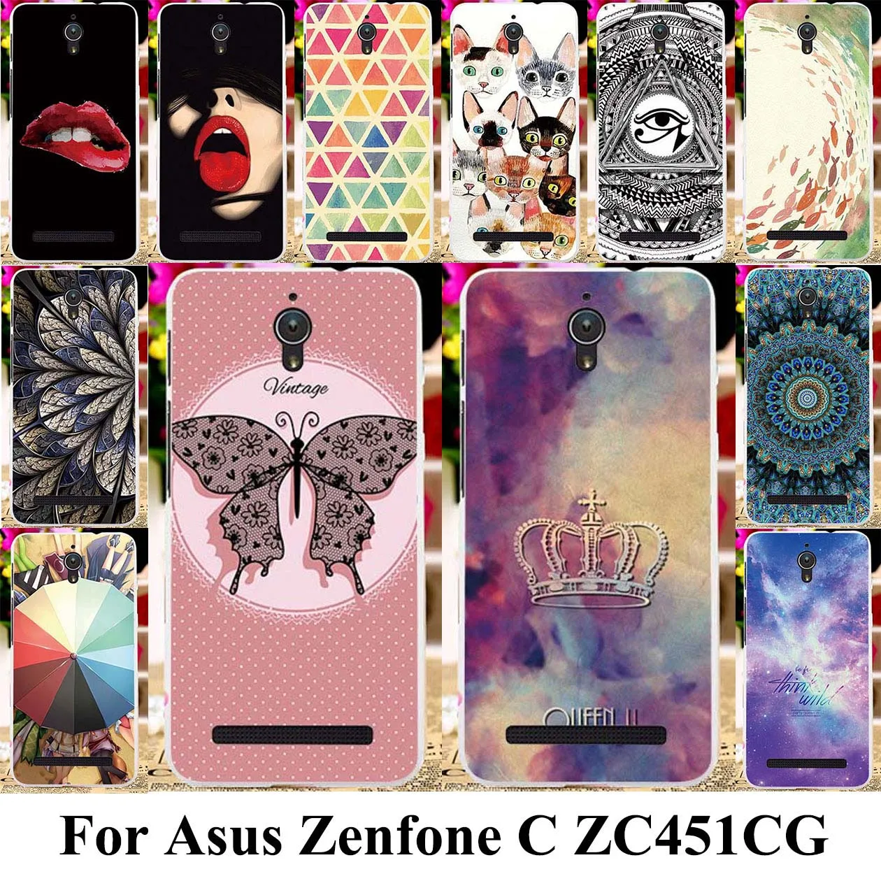 

Taoyunxi Silicone Plastic Mobile Phone Cover Case For Asus Zenfone C ZC451CG Z007 ZenfoneC Bag Shell Cover For Asus ZenfoneC