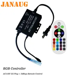 Bluetooth RGB Светодиодные ленты контроллер 750 Вт/1500 Вт с 24 клавиши Беспроводной ИК-пульт для высокой Напряжение AC110V-AC240V светодио дный