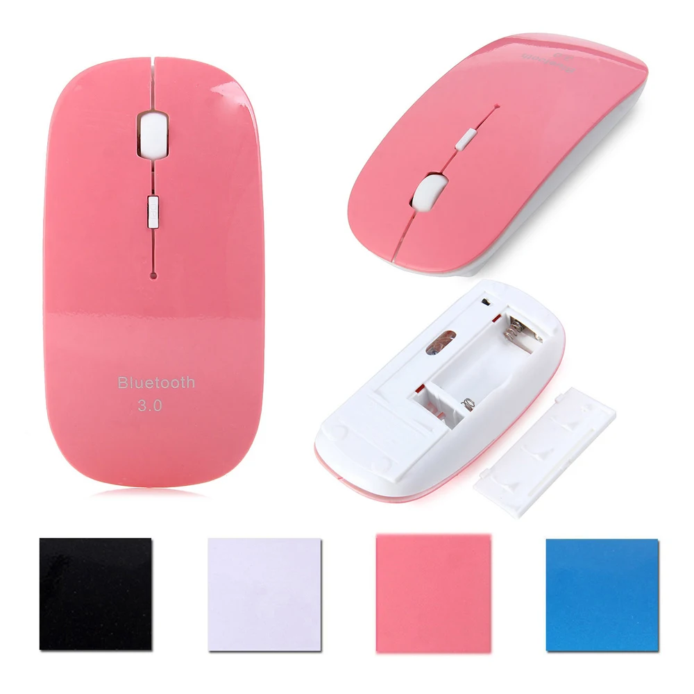 4D Bluetooth 3,0 мышь тонкая стильная беспроводная мышь Эргономичный дизайн A909 - Цвет: Розовый