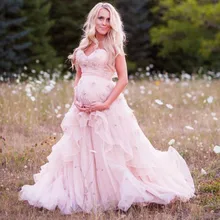 Schwangere abendkleid Liebsten Verziert mit Blumen Rosa Eine Linie Mutterschaft Abschlussball-partei-kleid Customized abendkleider lang 2016