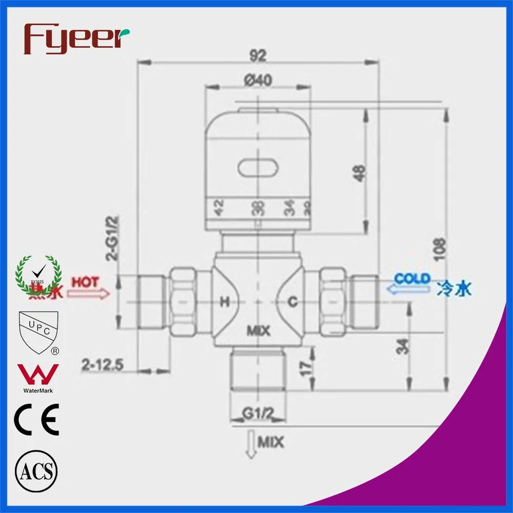 thermostatic mixing valve 6