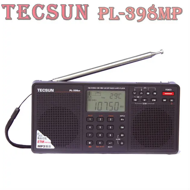 2016 Factory Brand Design TECSUN PL 398MP FM Stereo SW MW LW DSP World Band Radio
