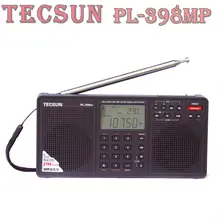 2016 Factory Brand Design TECSUN PL-398MP FM Stereo/SW/MW/LW DSP World Band Radio MP3 Player – Black Free Shipping