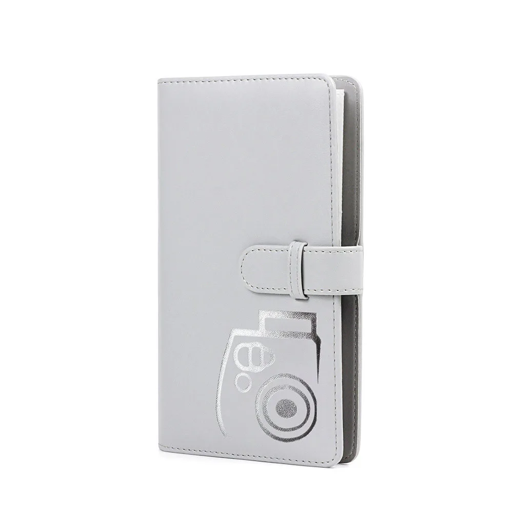 Smoky White 96 карманов 3 дюймов мини бумажник фотоальбом книга из искусственной кожи чехол для Fujifilm Instax Mini 9 8 70 7s 90 25 50s пленка фотобумага - Цвет: Smoky White