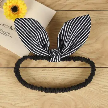 

2018 HOT SALE FASHION AND BEAUTIFUL Baby Girl Head Accessories Hair band Baby Elastic Rabbit ears stripe Headwear 6.277