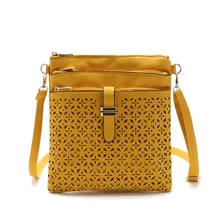 2017Lady’s Aushöhlen PU Taschen frauen Vintage Einzelne Schulter-beutel Fashion Frische Stil Klappe