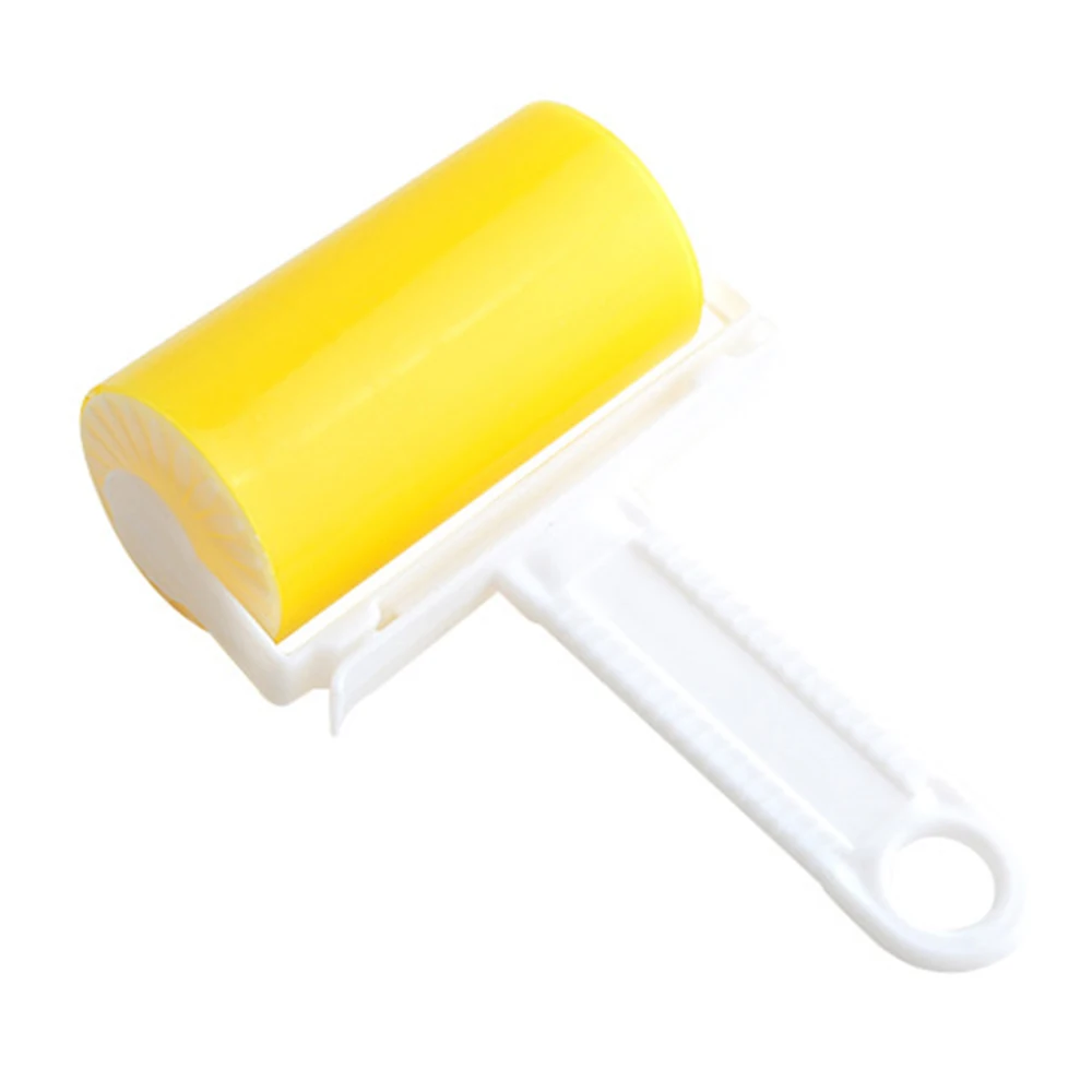 Свитер сильный клейкий ворс липкий ролик для удаления волос щетка ковер простыня щетка для удаления пыли щетка для чистки одежды - Цвет: Цвет: желтый