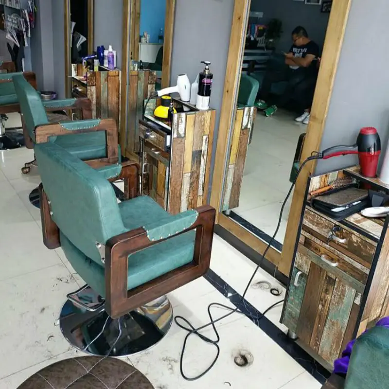 

Hairdressing tool cabinet hair salon tool cart retro barber shop drawer type special multifunctional cart small cabinet