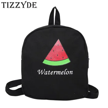 

Women's Canvas Shoulders 2019 New Fashion Children's Student Backpack Fruit Print Backpack Canvas Bag Multicolor Solid LYS375