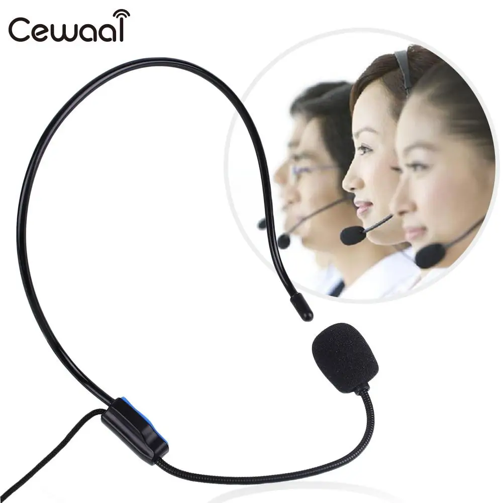 

2pcs Loudspeaker Microfone Teacher Wired Head-Mounted Microphone For Amplifier Loudspeaker Teaching On-Stage Monitoring Tools