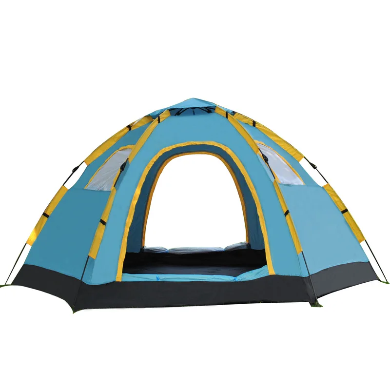 

VILEAD Outdoor Quick Open Tent 5-8 People Camping Tent Camping Lazy Hexagonal Tent Space Large Windproof Fine Permeability